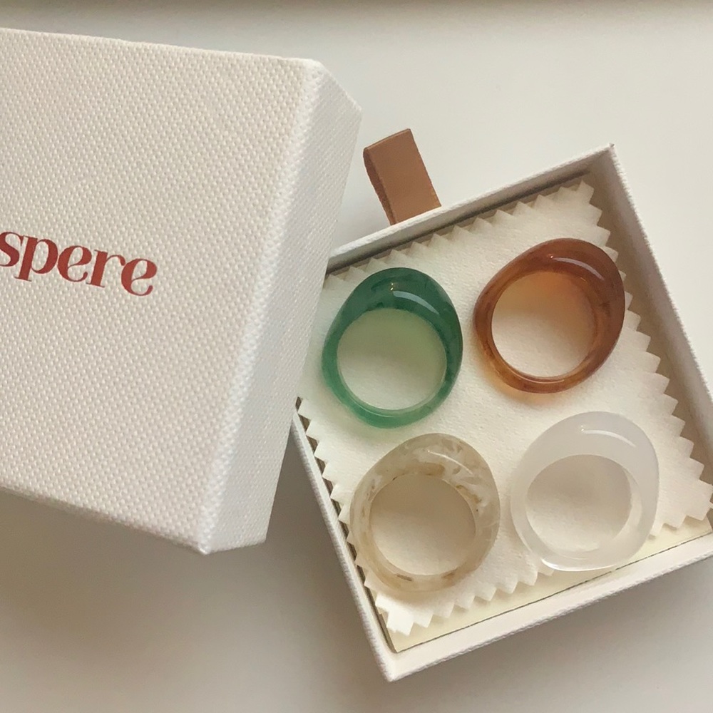 Resin Dome Ring set